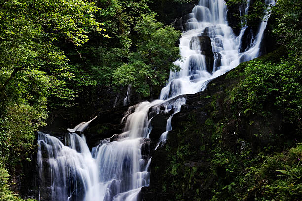 Beautiful waterfall. stock photo