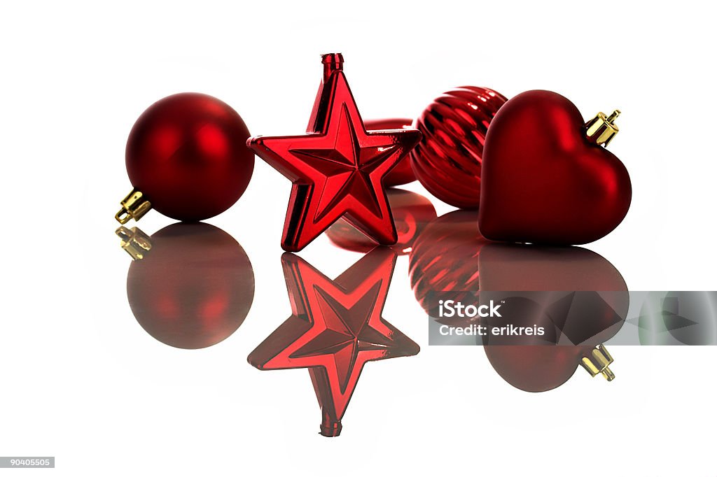 Enfeites natal vermelho - Foto de stock de Acima royalty-free