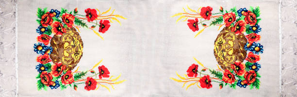 istock Ukrainian folk embroidery, handmade 904055760