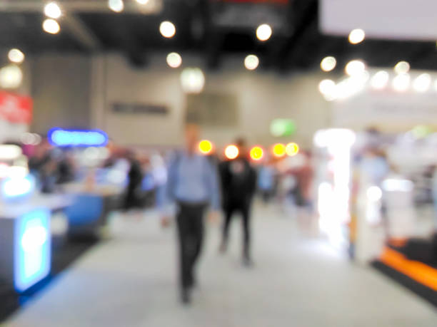 istock Blurred fair trade and people with colorful bokeh 904060650