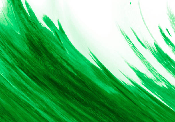 istock Green graphic color brush strokes element effect on white background 904060896