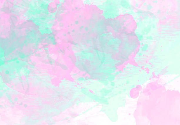 istock Pink and light blue graphic color brush strokes element effect on white background 904060934