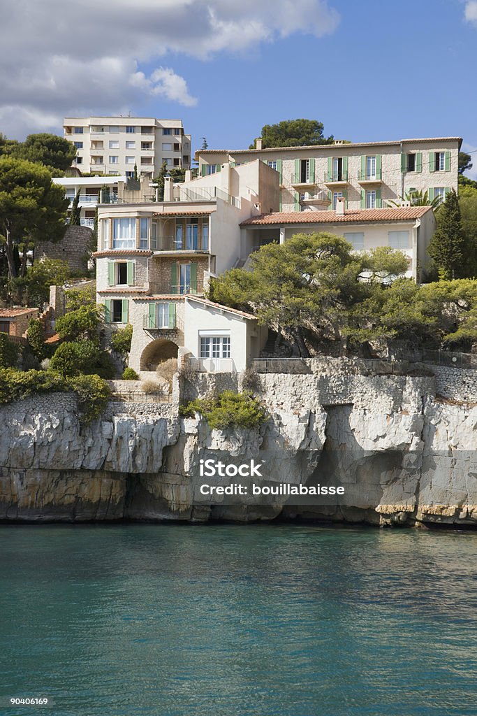 Edificios en el Mediterráneo - Foto de stock de Acantilado libre de derechos