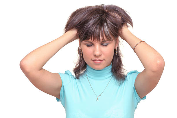 istock Girl doing massage of head 90406220