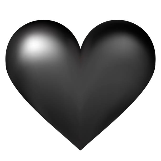 ilustrações, clipart, desenhos animados e ícones de ilustração do vetor de coração negro - love romance heart suit symbol