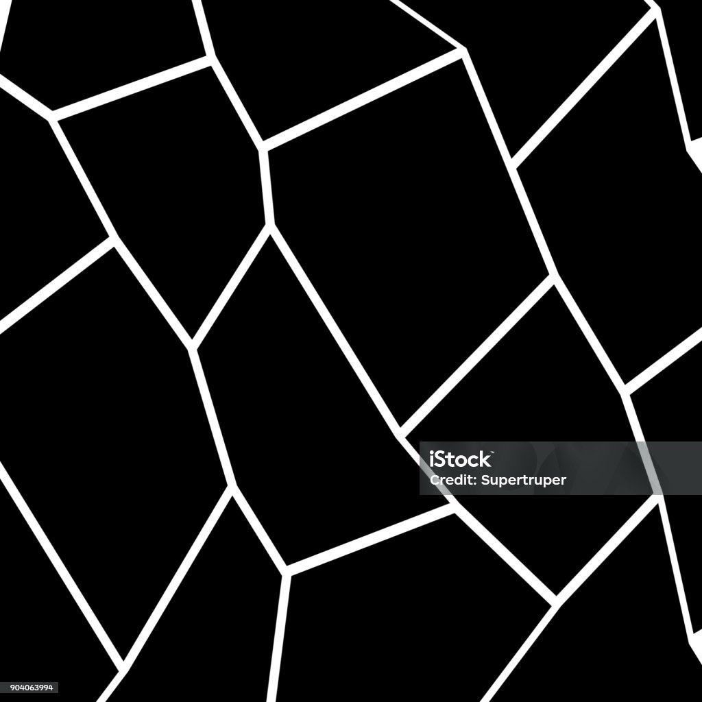 Irregular Pattern Mosaci Black And White Irregular Mosaic Template Stock Illustration - Download ...