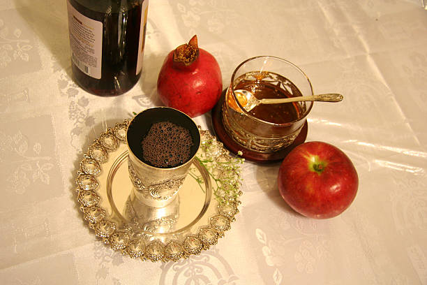 Rosh Hashana Table stock photo