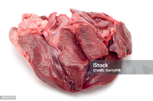 Телятина Сердце Макро — стоковые фотографии и другие картинки Баранина - мясо - Баранина - мясо, Без людей, Белый