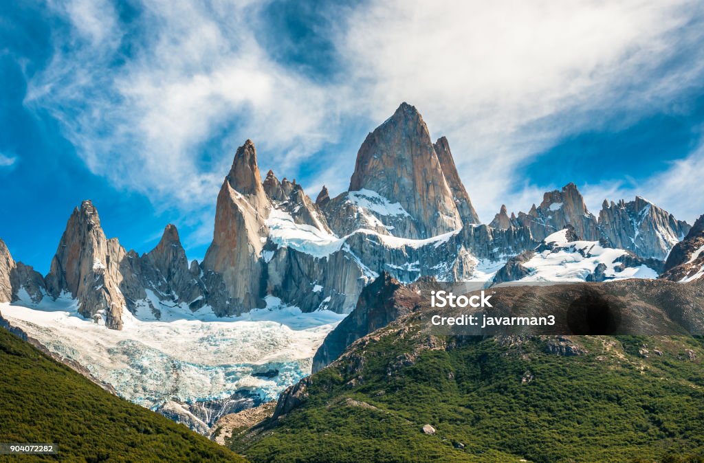 Fitz Roy mountain, El Chalten, Patagonia, Argentina Andes Stock Photo