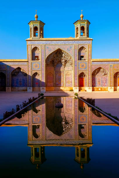 istock Colorful Mosque Nasir al Mulk in Shiraz. Reflection in water. 904072698