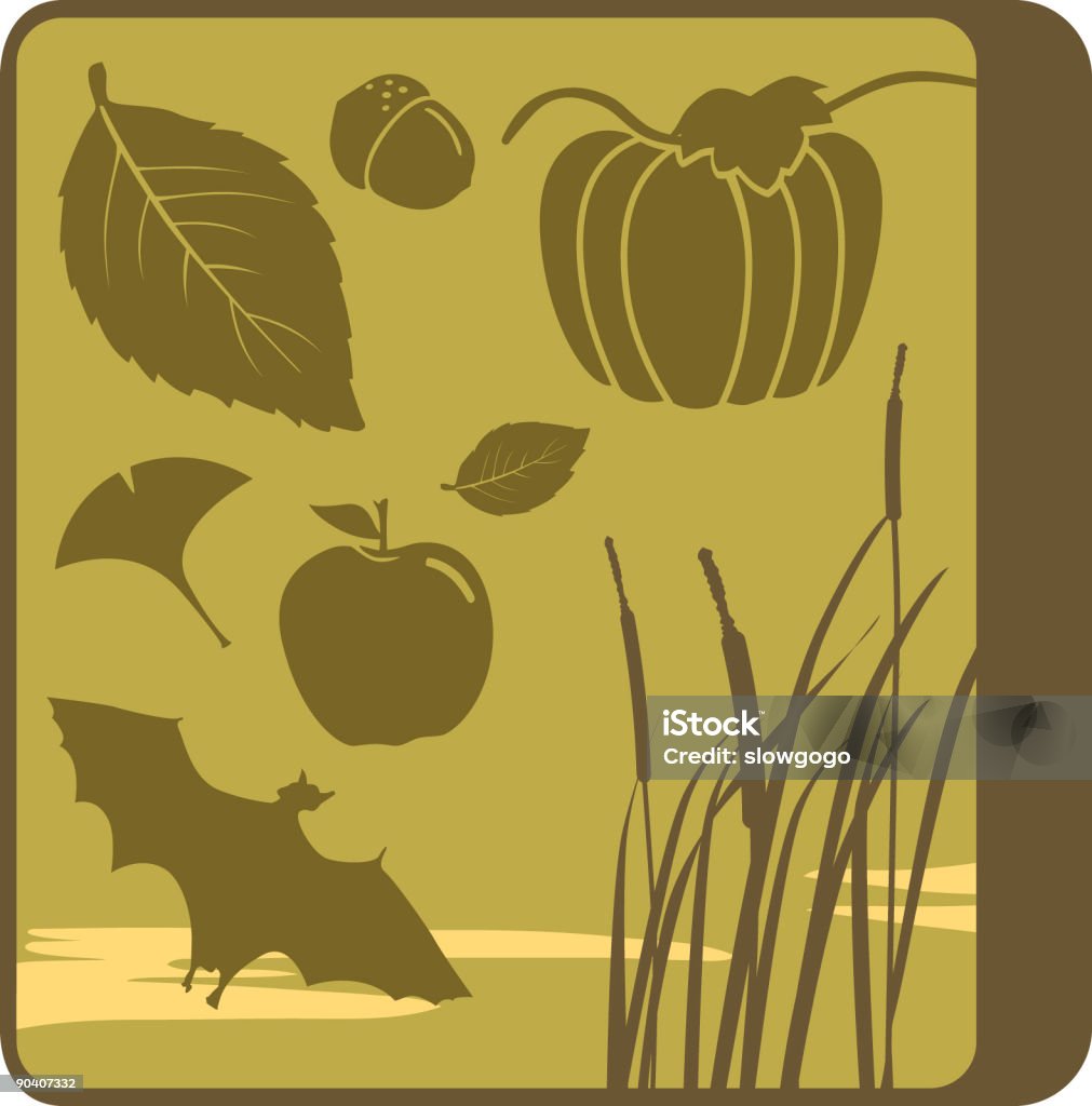 Den Herbst - Lizenzfrei Apfel Stock-Illustration