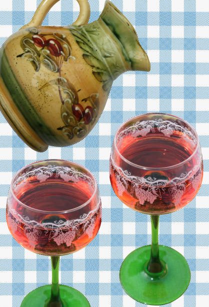 Red wine tasting  Pitcher and glass of wine