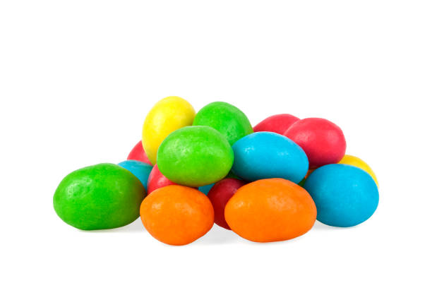 istock Colorful candies on a white background 904078392