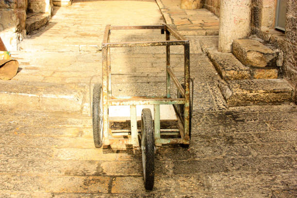 closeup of a street in the old city of Jerusalem