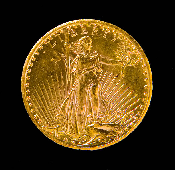 istock Front US Twenty Dollar St. Gauden Double Eagle Gold Coin 90408632