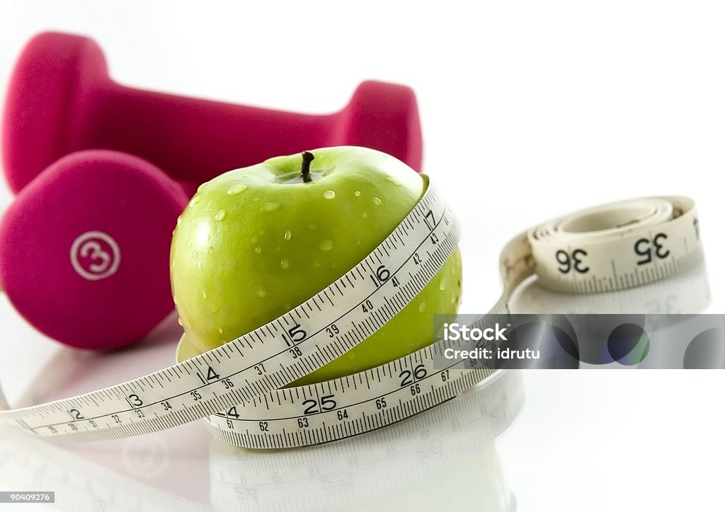 Dieta y ejercicio - Foto de stock de Manzana libre de derechos
