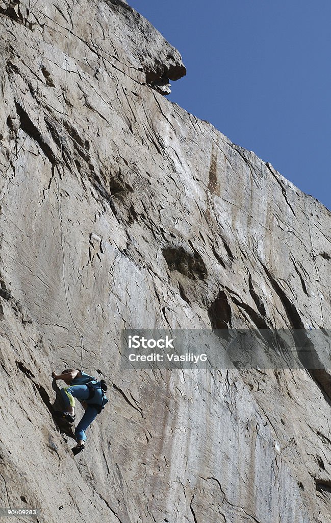 professional climber  Blue Stock Photo