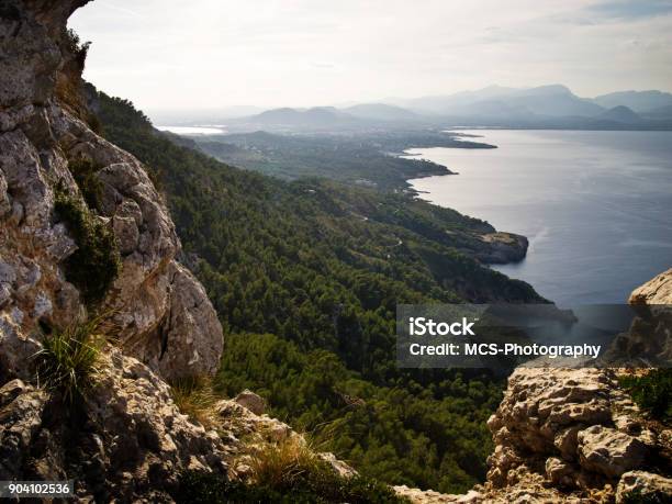 View Across Peninsula Alcúdia On Balearic Island Majorca Stock Photo - Download Image Now
