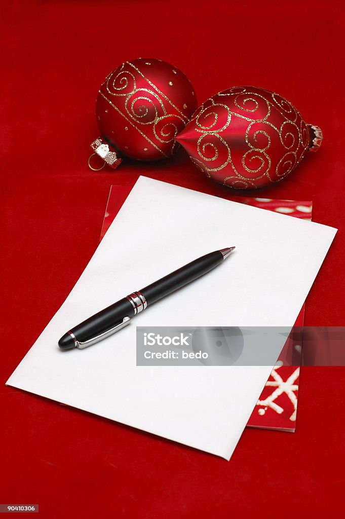 Leere Weihnachtskarte Briefumschlag - Lizenzfrei Baum Stock-Foto