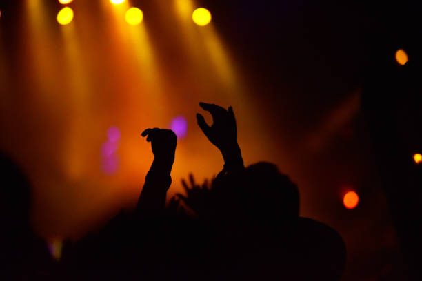 istock Crowd with arms outstretched at concert 904106102