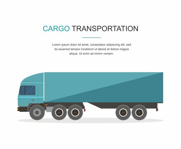 illustrations, cliparts, dessins animés et icônes de livraison camion transport - fret cargo blanc maquette