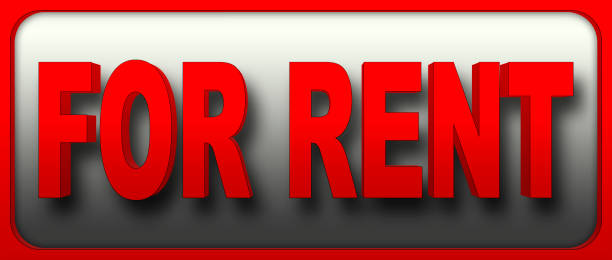 istock Stock Illustration - Bold Text FOR RENT, 3D Illustration, Black and White Background. 904113592