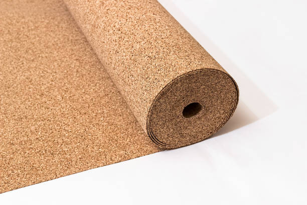 istock Roll of wood cork on a white background. Cork - a natural material. 904127866
