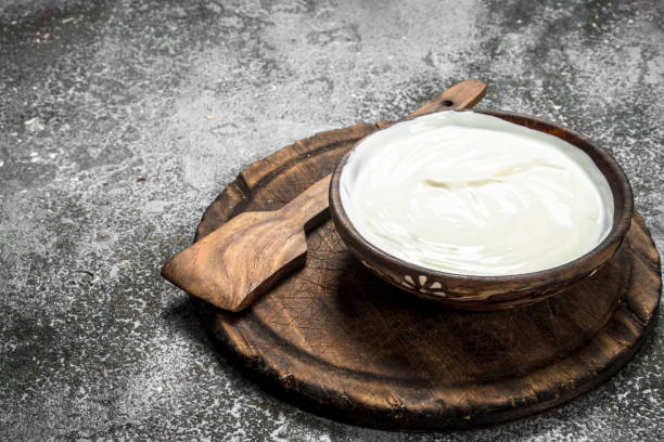 istock Natural yogurt in a bowl. 904136846