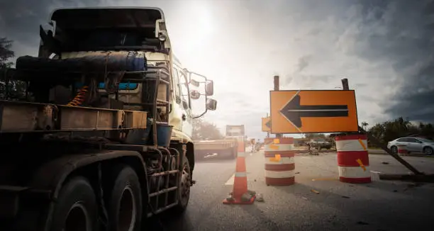 Photo of Truck with Traffic cones and 