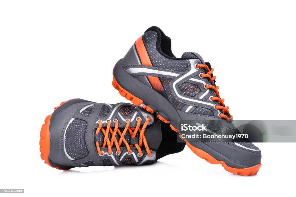 new unbranded sport shoes isolated on white background Sports Shoe Stock Photo