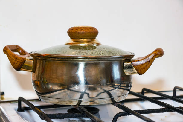 istock Pot on a gas stove 904153222