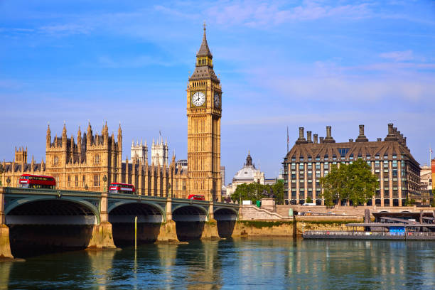 istock Big Ben Clock Tower and thames river London 904154522