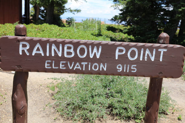istock Rainbow Point Sign in Bryce Canyon National Park. Utah. USA 904162162