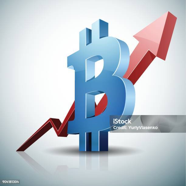 Bitcoin Sign Illustration Stock Illustration - Download Image Now - Bank Account, Banking, Bit - Binary