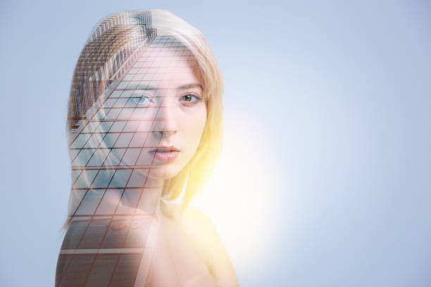 istock Attractive young woman imagining a high building 904182900