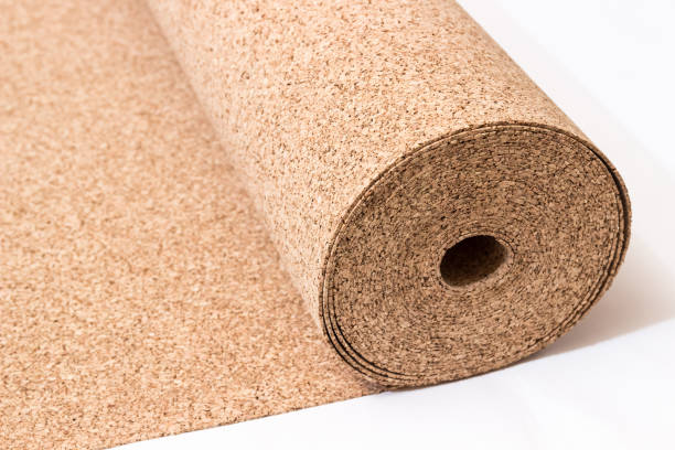 istock Roll of wood cork on a white background. Cork - a natural material. 904185996