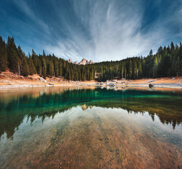 Carezza lake in south tyrol