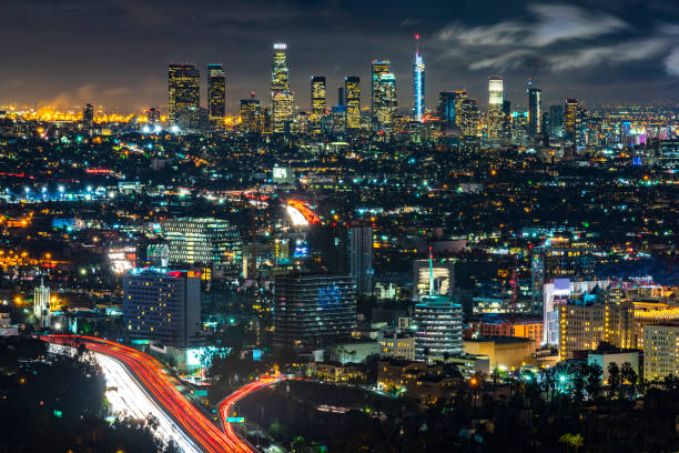istock Los Angeles Evening Skyline Looking from Hollywood 904187470