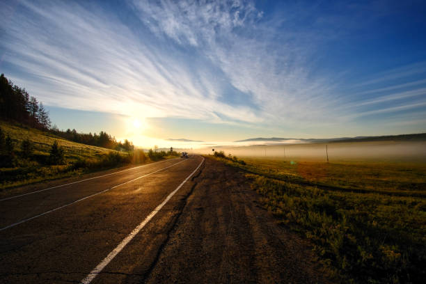 Siberia Russia Road to lake Baikal