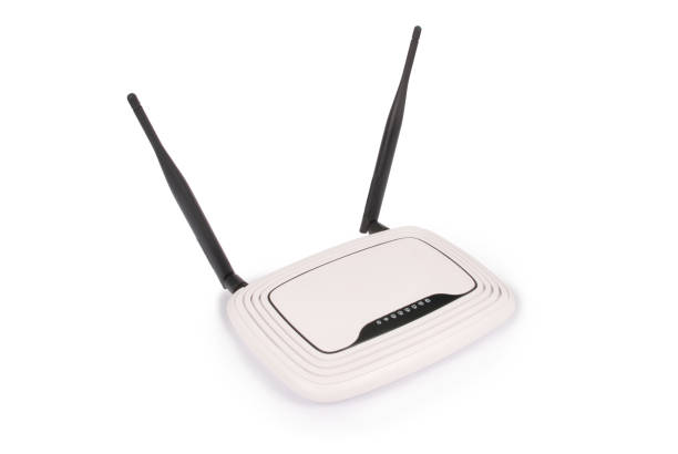 istock White WI-FI router with two antennas (clipping path) 904230130