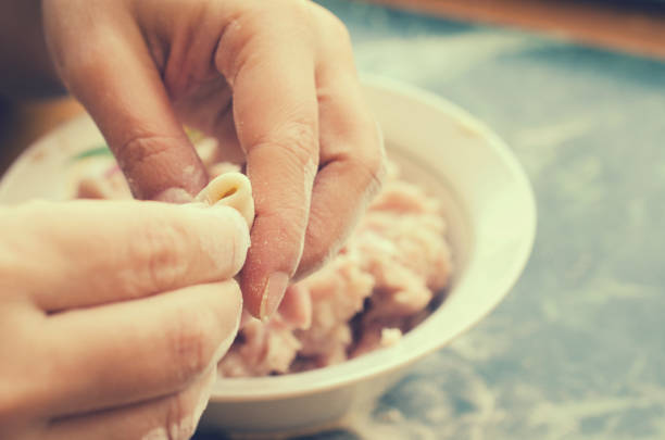 istock The process of making delicious home-made dumplings with meat. 904235210