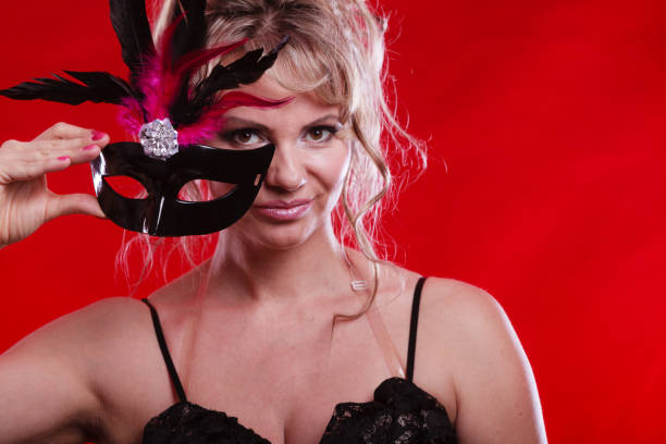 istock Amazing woman with carnival mask. 904238084