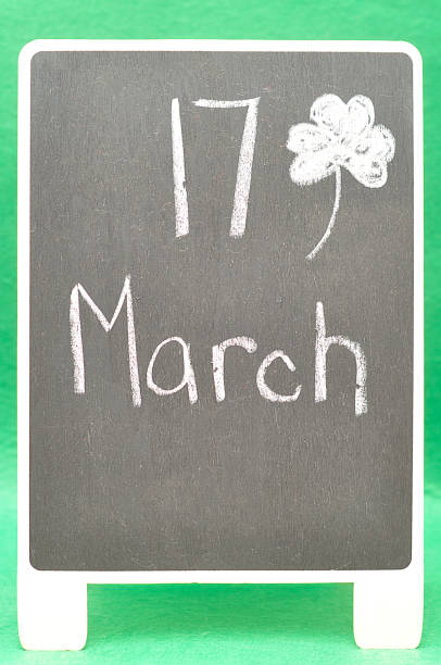istock A black board with the date 17 March - Saint Patrick’s day 904239066