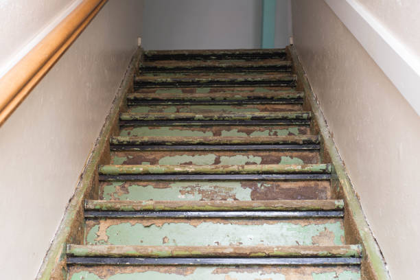 istock Old stairs in a home, home make overdetails 904239104