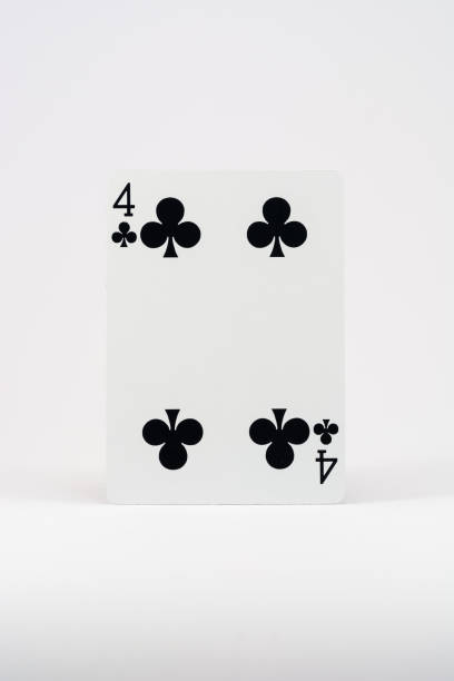 istock Playing card (white background) . four of clubs 904246292