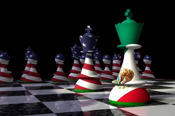 istock USA and Mexico Chess Standoff 904246330