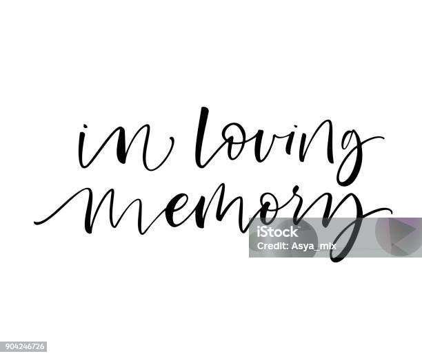 In Loving Memory Card Stock Illustration - Download Image Now - Memories, Love - Emotion, Text