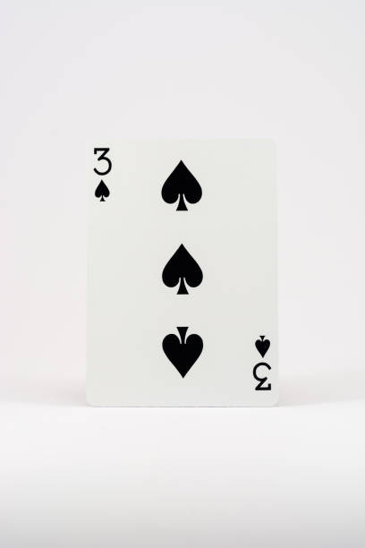 istock Playing card (white background) - three of spades 904246766