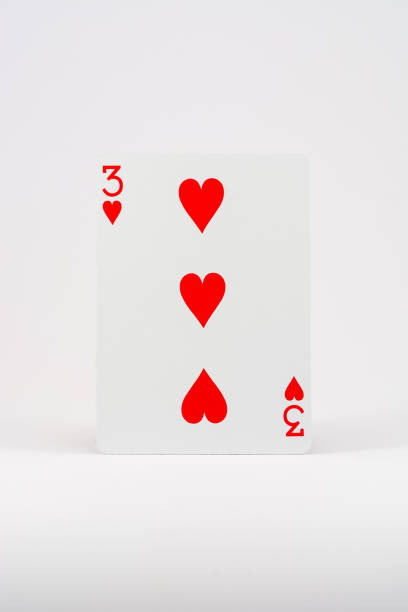istock Playing card (white background) - three of hearts 904249044
