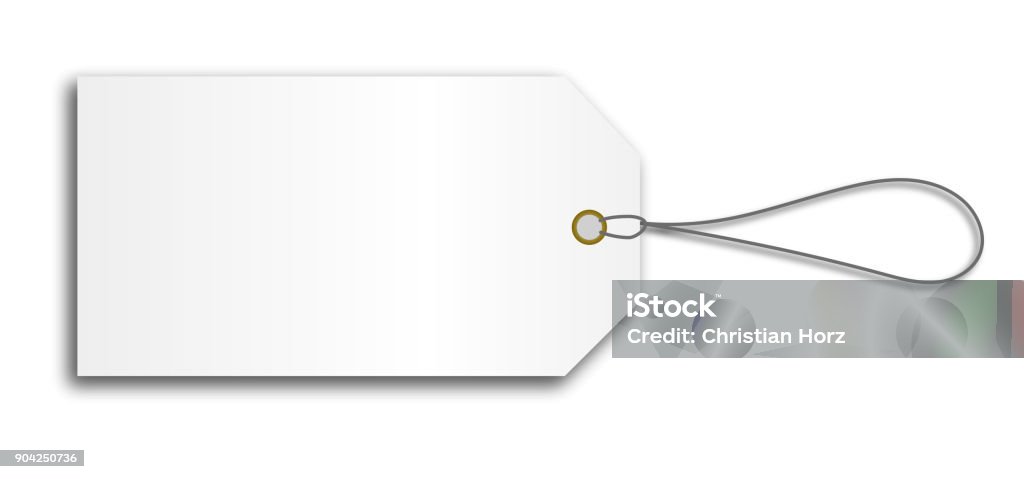 blank cardboard price tag lable with string Price Tag stock vector